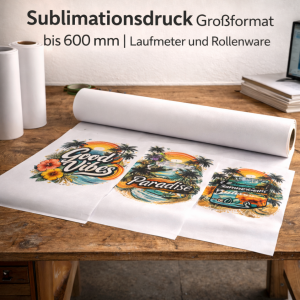 Großformat Sublimation Transfer bis 610 mm Breite mit Endlosdruck