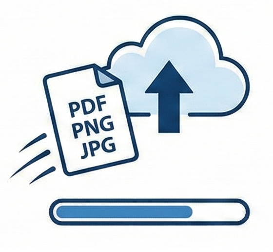 Dateien für individuelle Sublimationstransfers hochladen